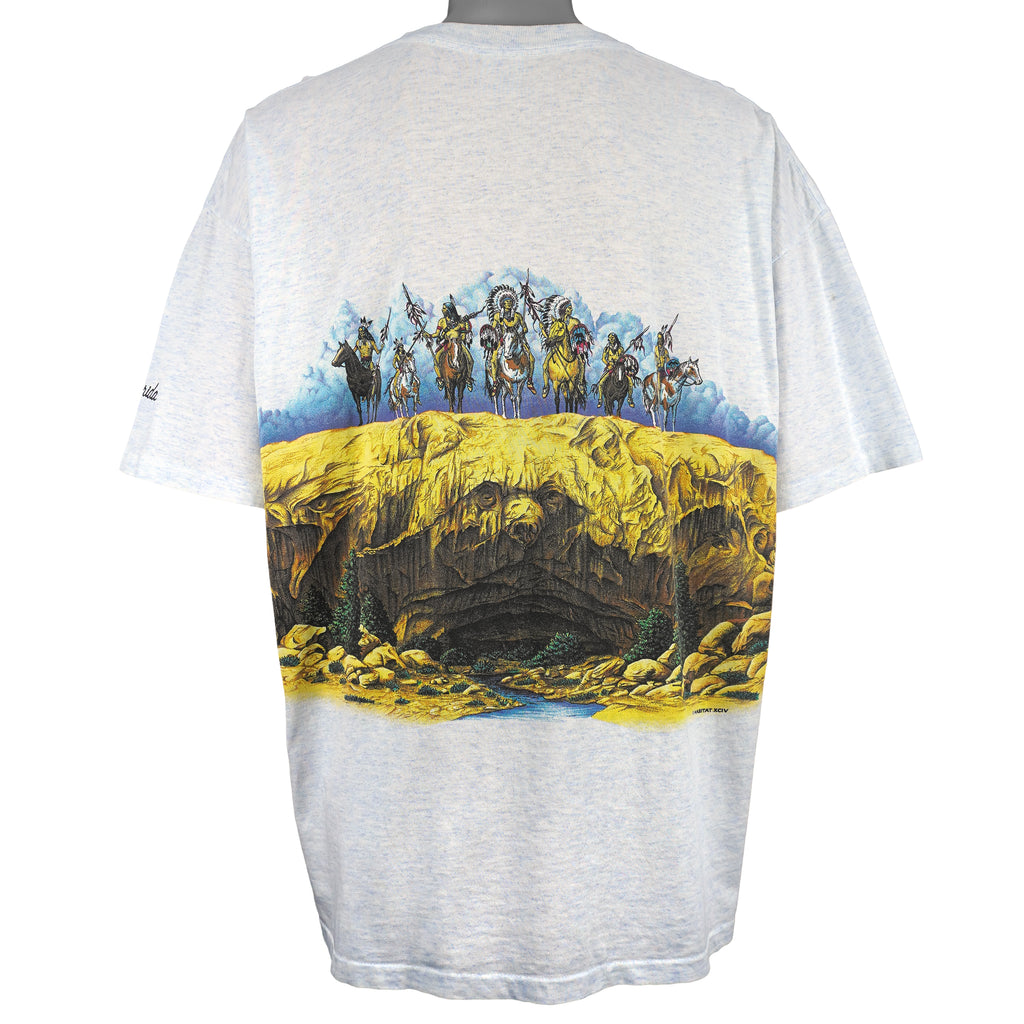 Vintage (Calcru) - Native American Indians Habitat T-Shirt 1990s XX-Large Vintage Retro