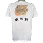 Vintage (Heavy) - Morris the Cat 9 Lives T-Shirt 1980s Large Vintage Retro