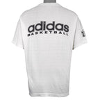 Adidas - NBA 2 Ball Big Logo T-Shirt 1990s Large Vintage Retro Basketball