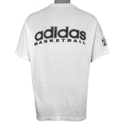 Adidas - NBA 2 Ball Big Logo T-Shirt 1990s Large Vintage Retro Basketball