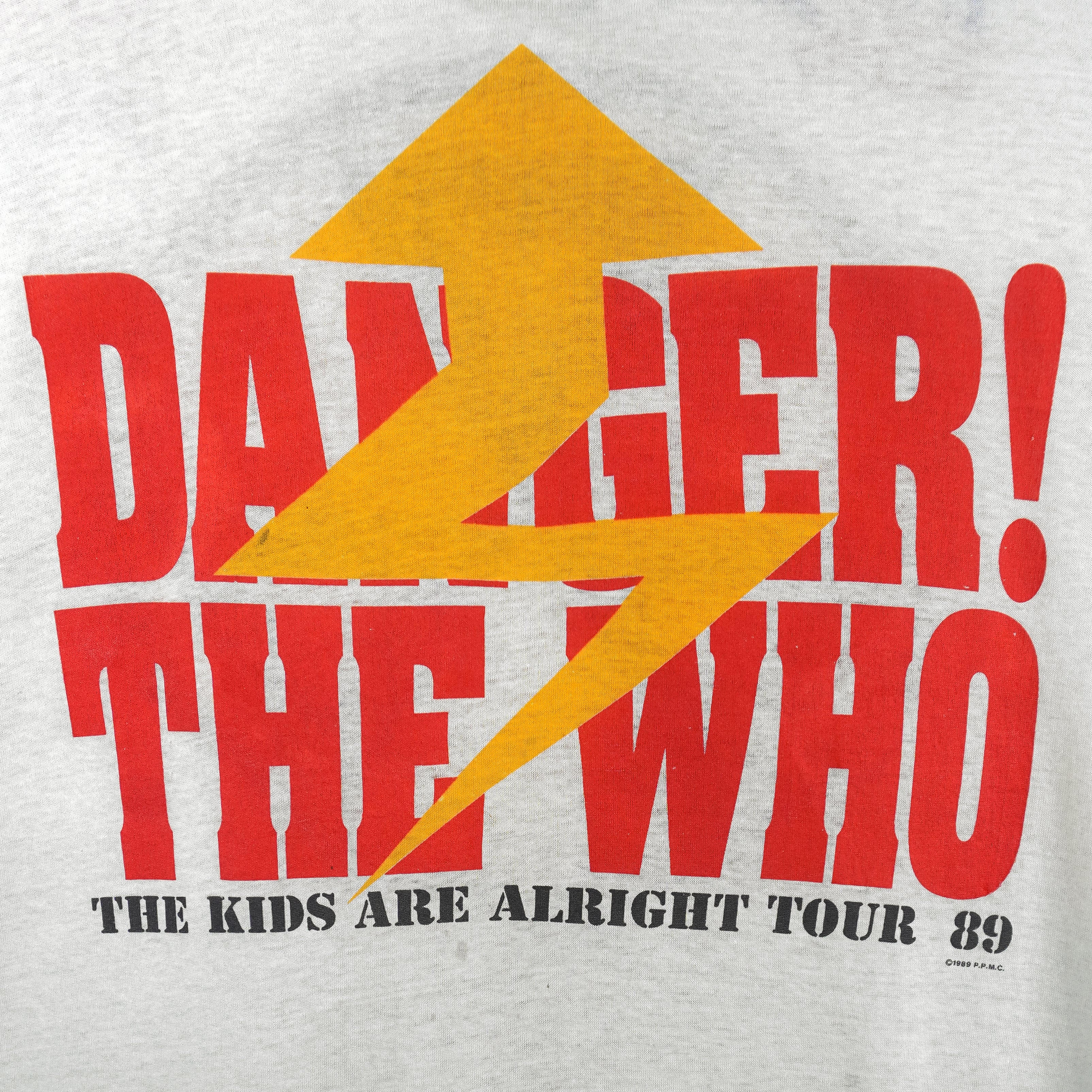 Vintage - The Who Danger Kids Are Alright Tour T-Shirt 1989 Large Vintage Retro