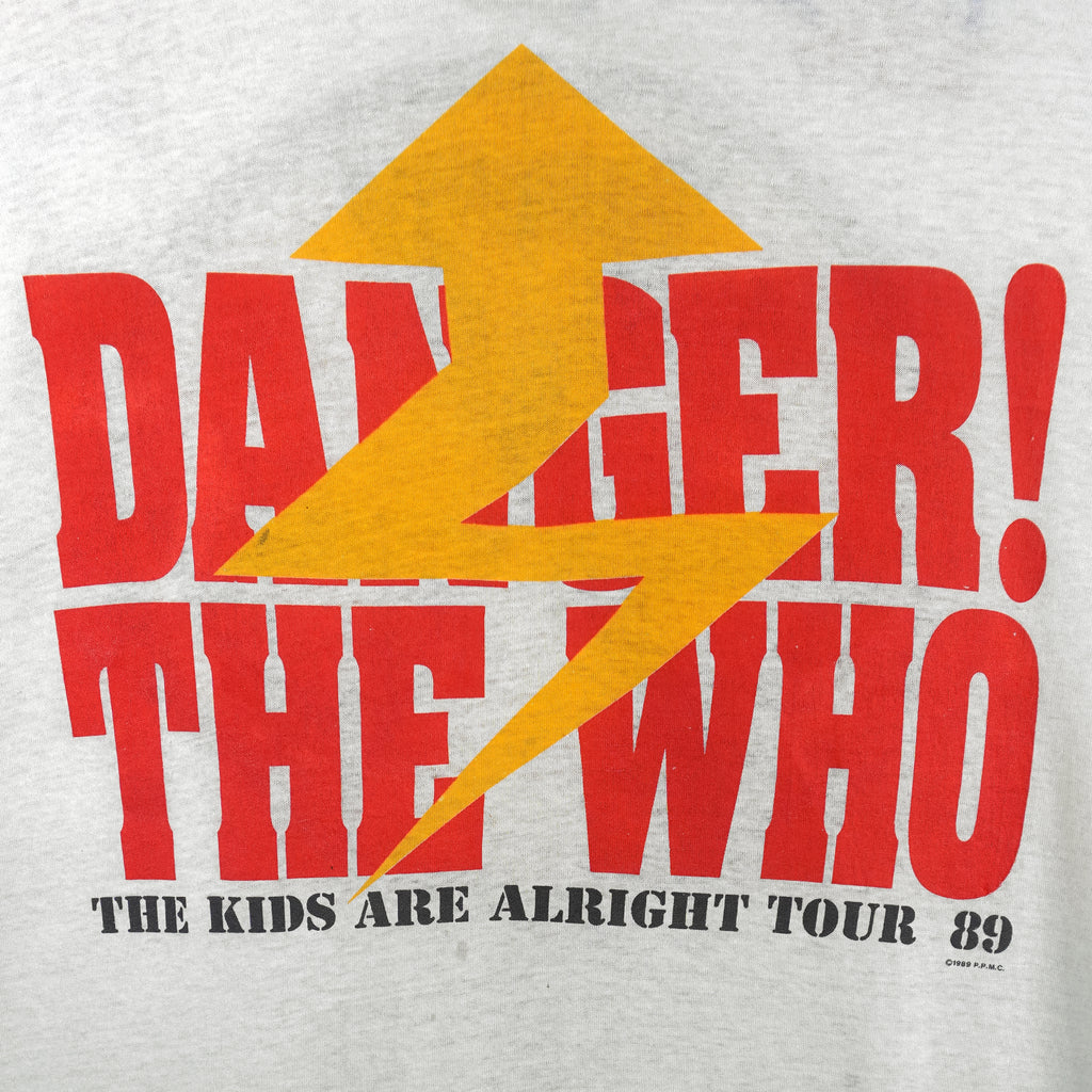 Vintage - The Who Danger Kids Are Alright Tour T-Shirt 1989 Large Vintage Retro