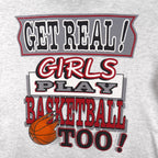 Vintage (Oneta) - Get Real Girls Play Basketball Too T-Shirt 1990s Medium Vintage Retro
