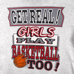 Vintage (Oneta) - Get Real Girls Play Basketball Too T-Shirt 1990s Medium Vintage Retro