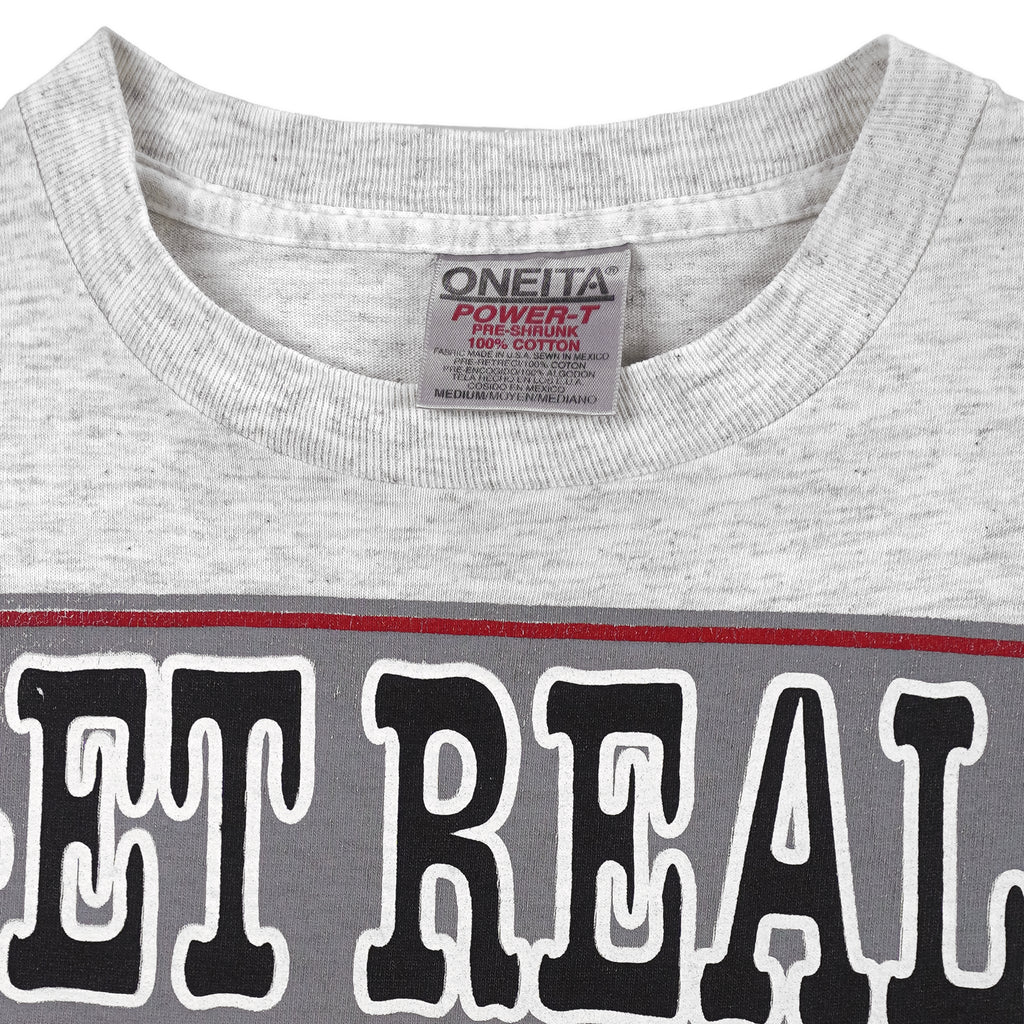 Vintage (Oneta) - Get Real Girls Play Basketball Too T-Shirt 1990s Medium Vintage Retro