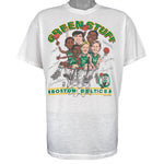 NBA (Salem) - Boston Celtics Green Stuff Caricature T-Shirt 1990s X-Large Vintage Retro Basketball