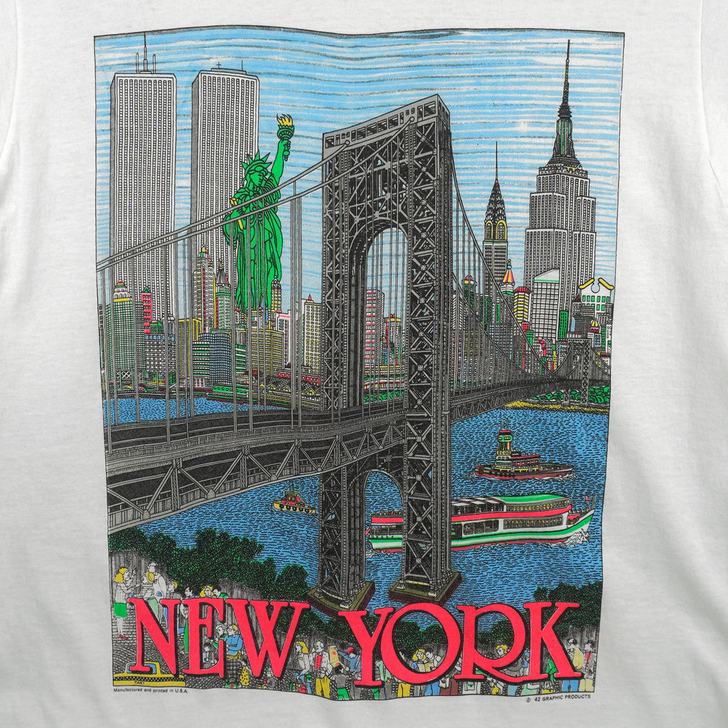 Vintage (Screen Star) - New York City Spell-Out T-Shirt 1990s X-Large Vantage Retro