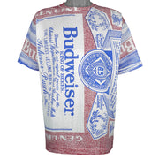 Budweiser (Pro Ace) - Budweiser King of Beers All-Over Print T-Shirt 1990s Large Vintage Retro