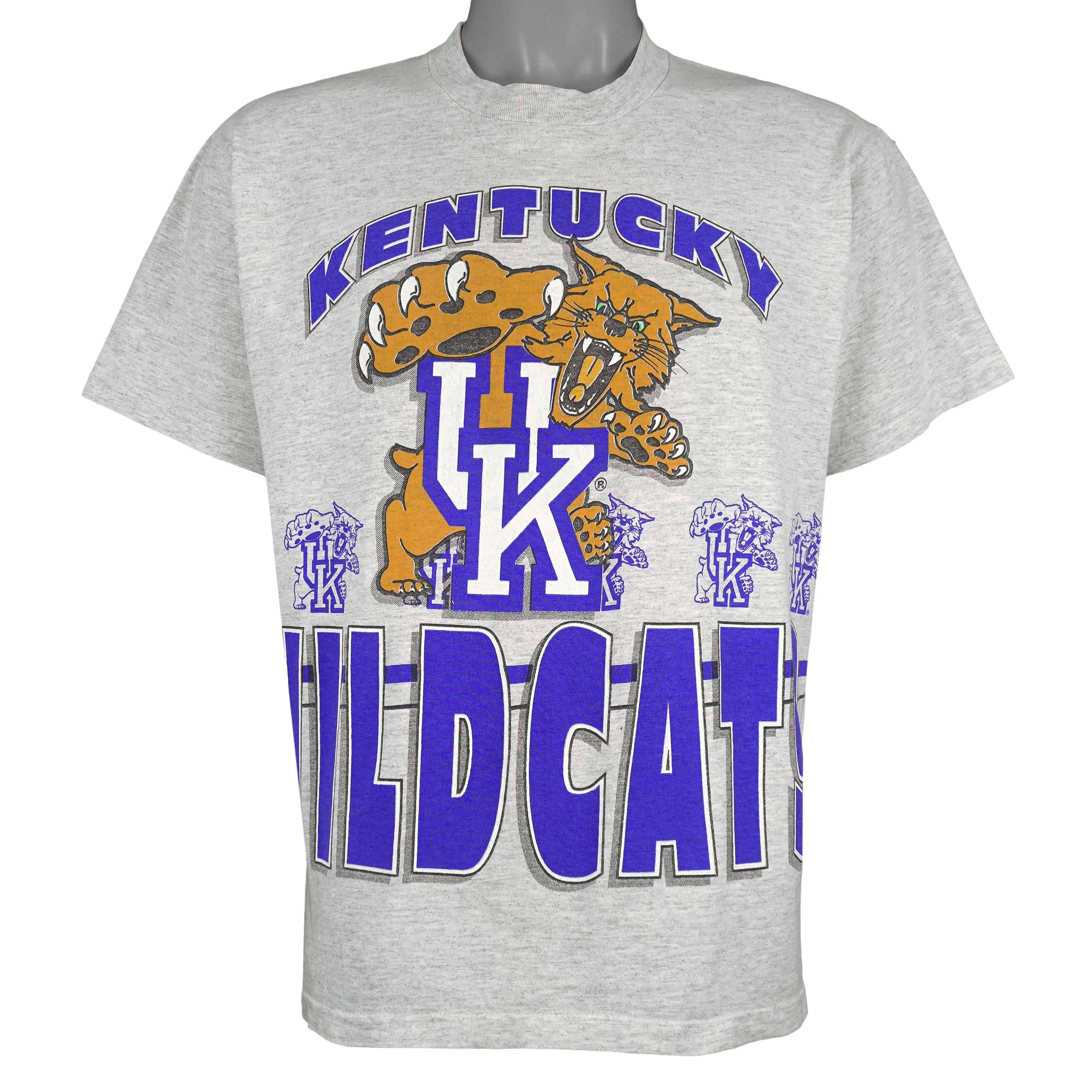 NCAA (Center Cut) - Kentucky Wildcats Big Logo T-Shirt 1990s Large Vintage Retro