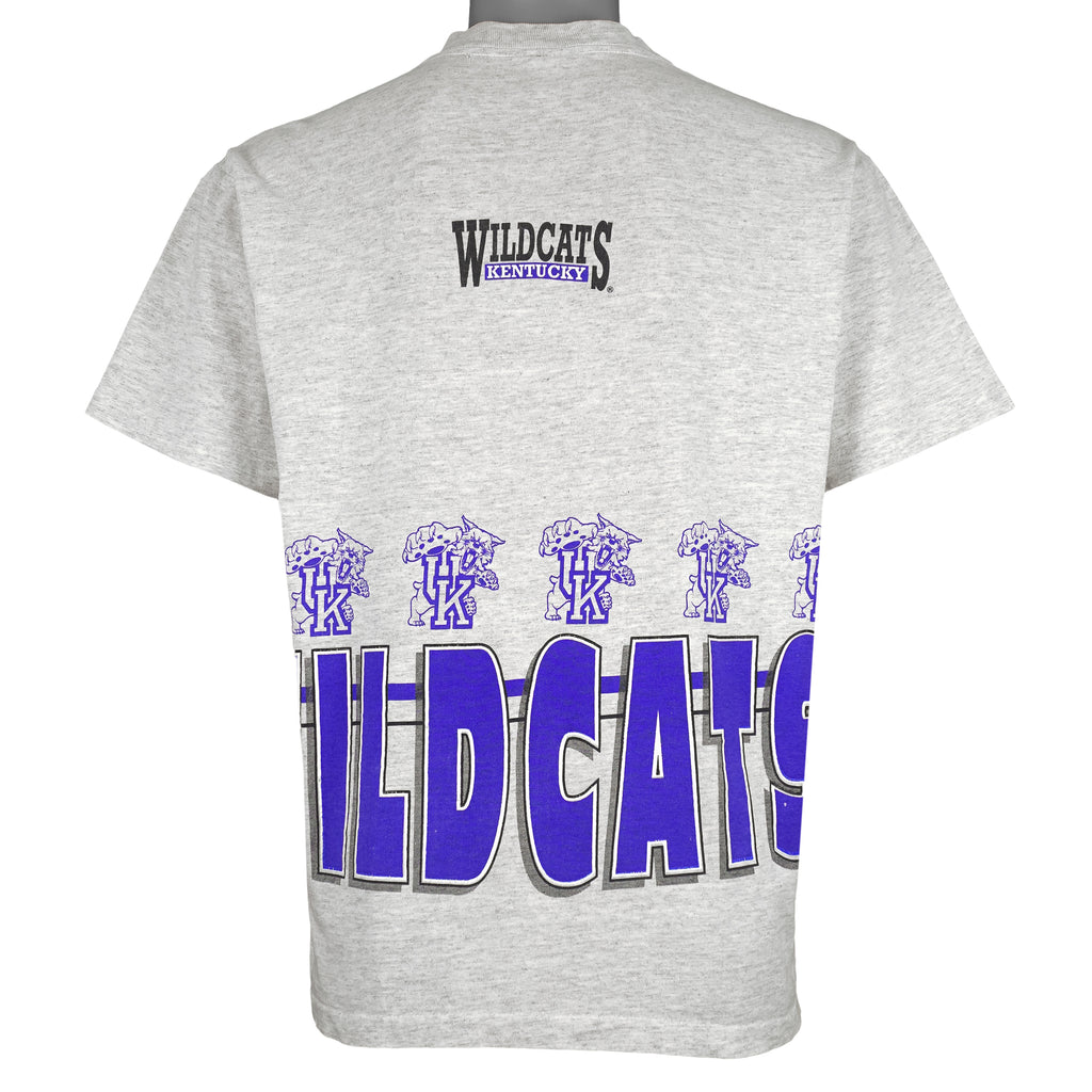 NCAA (Center Cut) - Kentucky Wildcats Big Logo T-Shirt 1990s Large Vintage Retro