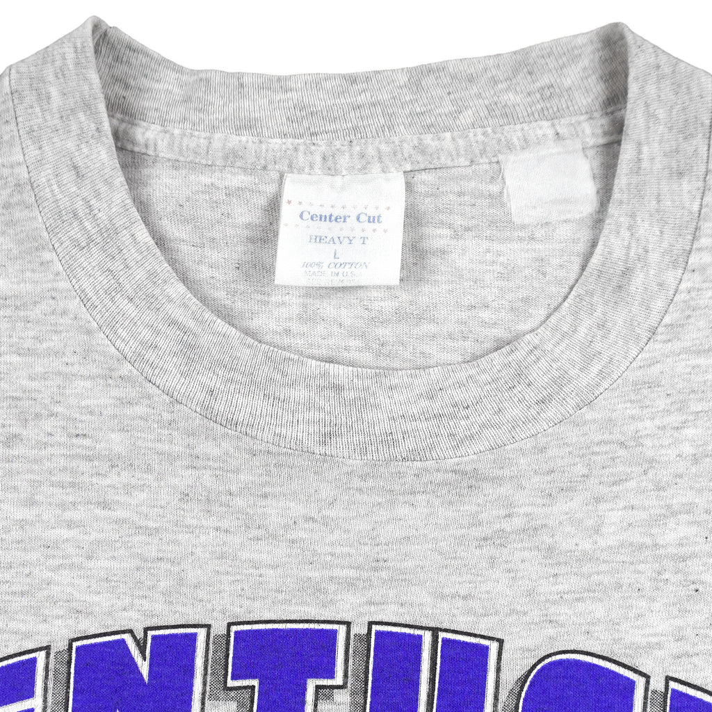 NCAA (Center Cut) - Kentucky Wildcats Big Logo T-Shirt 1990s Large Vintage Retro