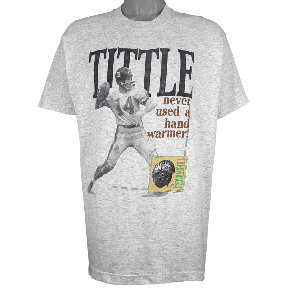 NFL (Salem) - New York Giants, Yelberton Abraham Tittle #14 T-Shirt 1994 Large Vintage Retro Football