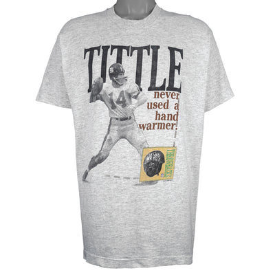 NFL (Salem) - New York Giants Yelberton Abraham Tittle #14 T-Shirt 1994 Large