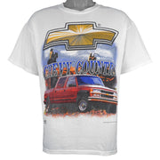 Vintage (Checkered Flag) - Chevy Country Truck T-Shirt 1990s Large Vintage Retro