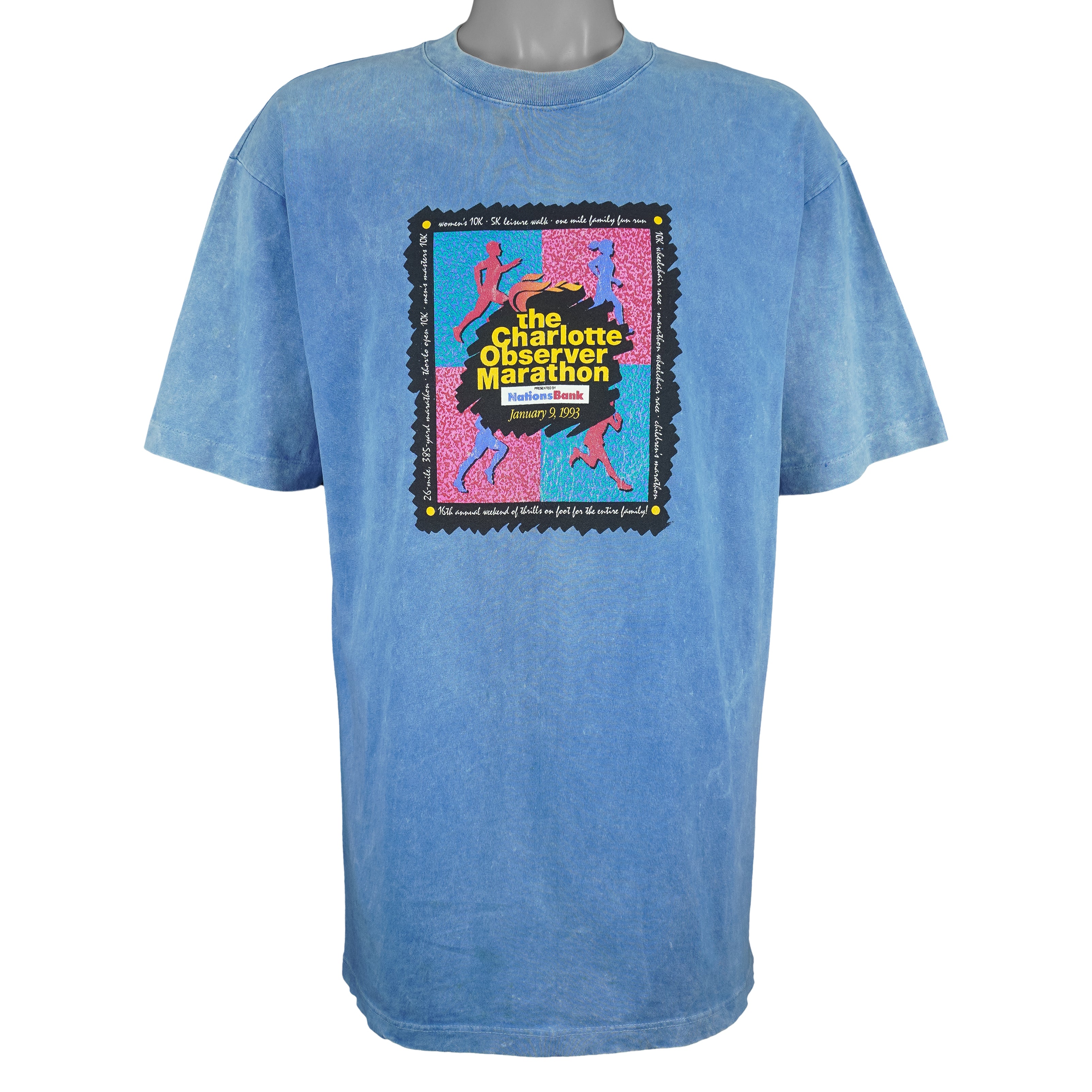 Vintage (Belton) - The Charlotte Observer Marathon T-Shirt 1993 Large Vintage Retro
