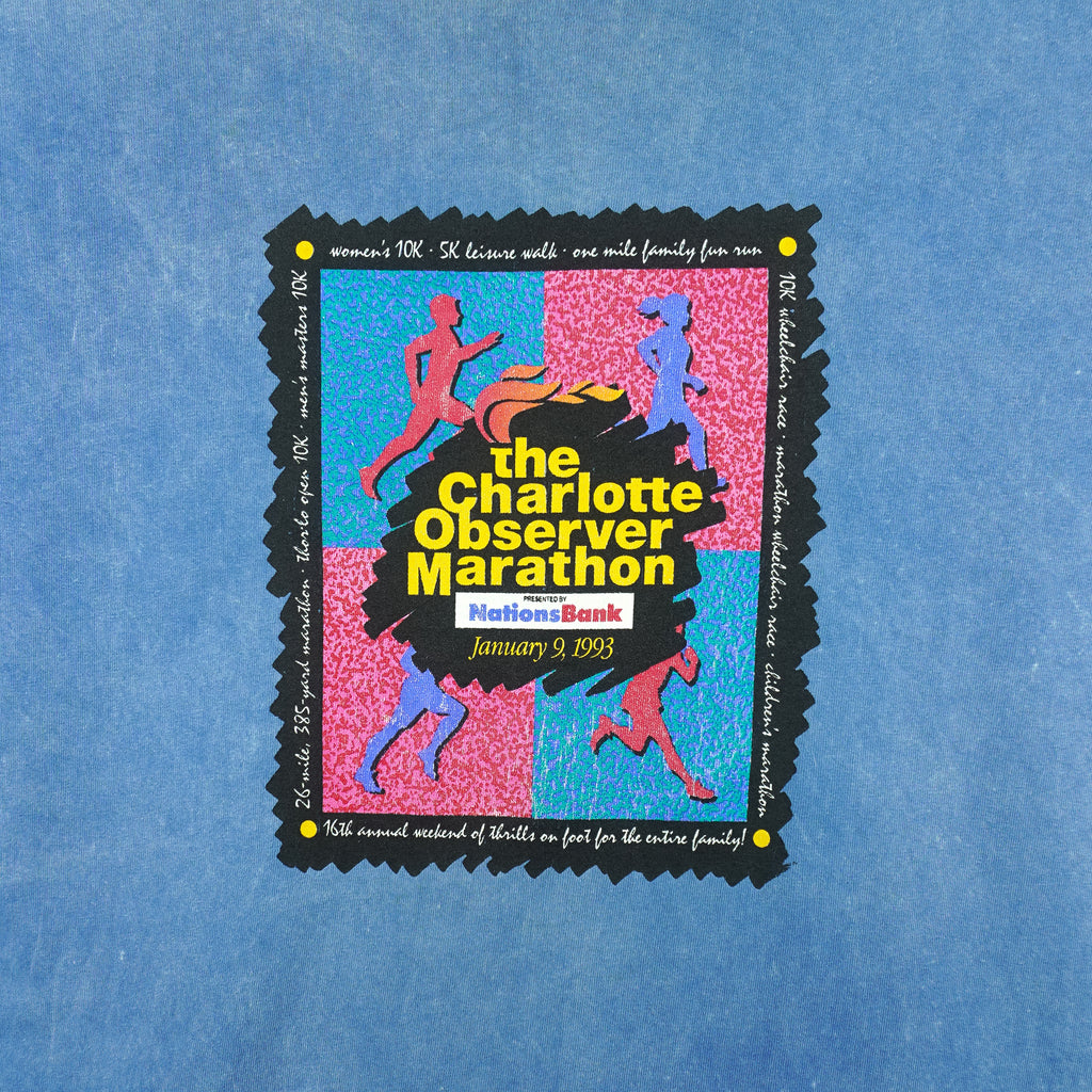Vintage (Belton) - The Charlotte Observer Marathon T-Shirt 1993 Large Vintage Retro