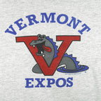 Vintage MLB (Oneita) - Vermont Expos Mascot Big Spell-Out T-Shirt 1994 X-Large in gray