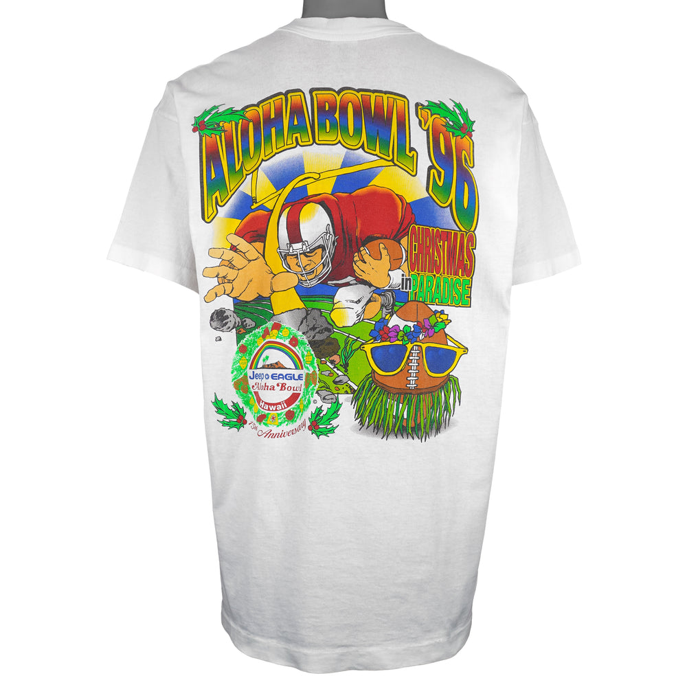 NCAA (Fruit of the loom) - Aloha Bowl Hawaii, 15th Anniversary T-Shirt 1995 XX-Large Vintage Retro
