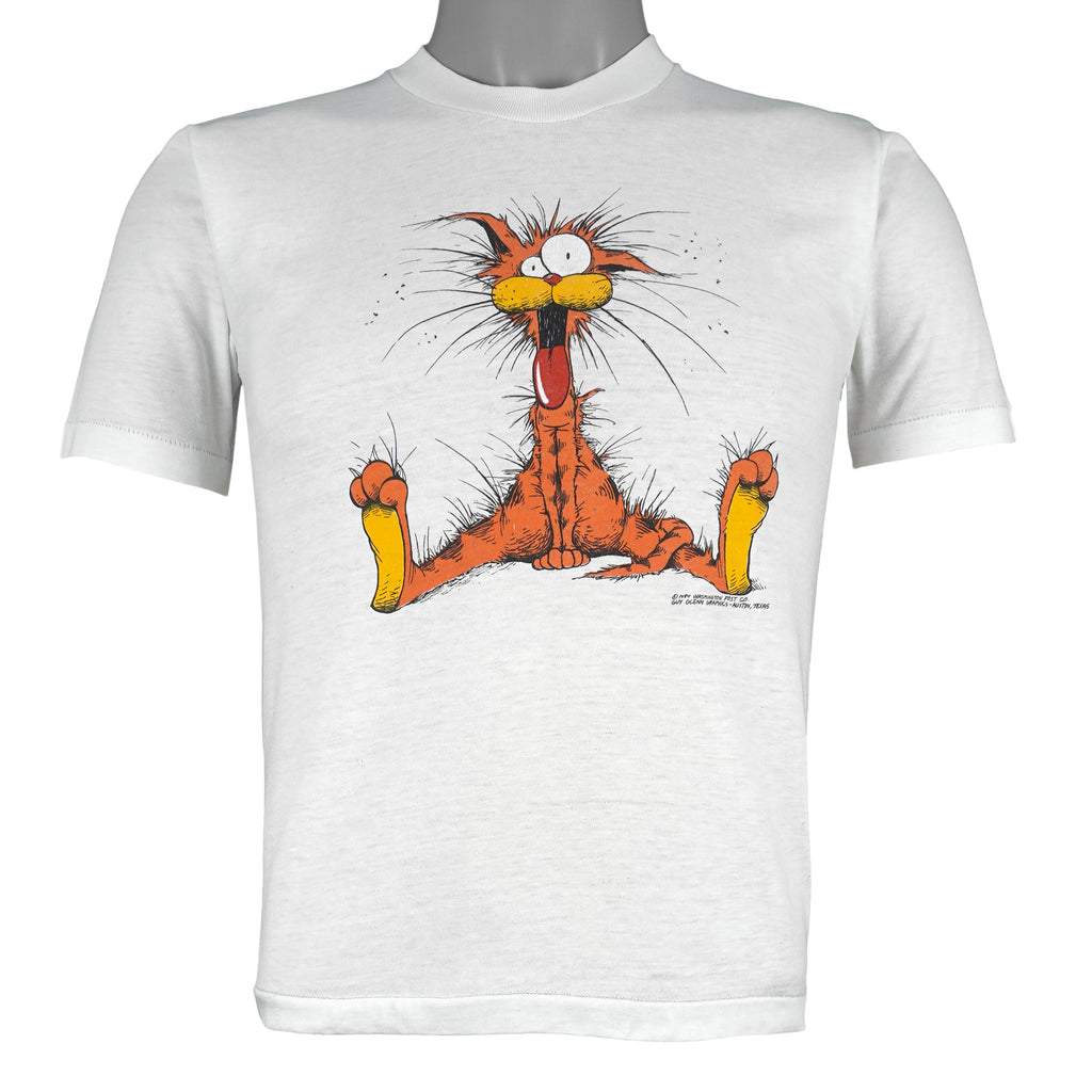 Vintage (The Far Side) - Bill the Cat Ack! Single Stitch T-Shirt 1984 Small Vintage Retro