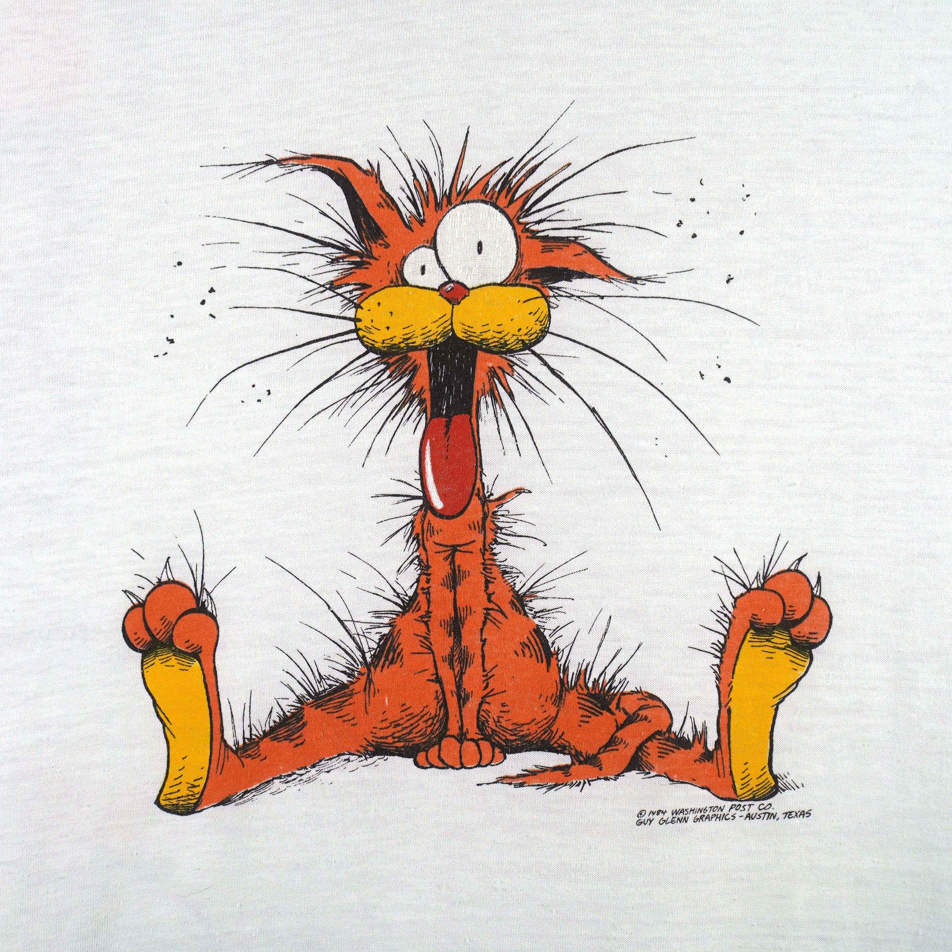 Vintage (The Far Side) - Bill the Cat Ack! Single Stitch T-Shirt 1984 Small Vintage Retro