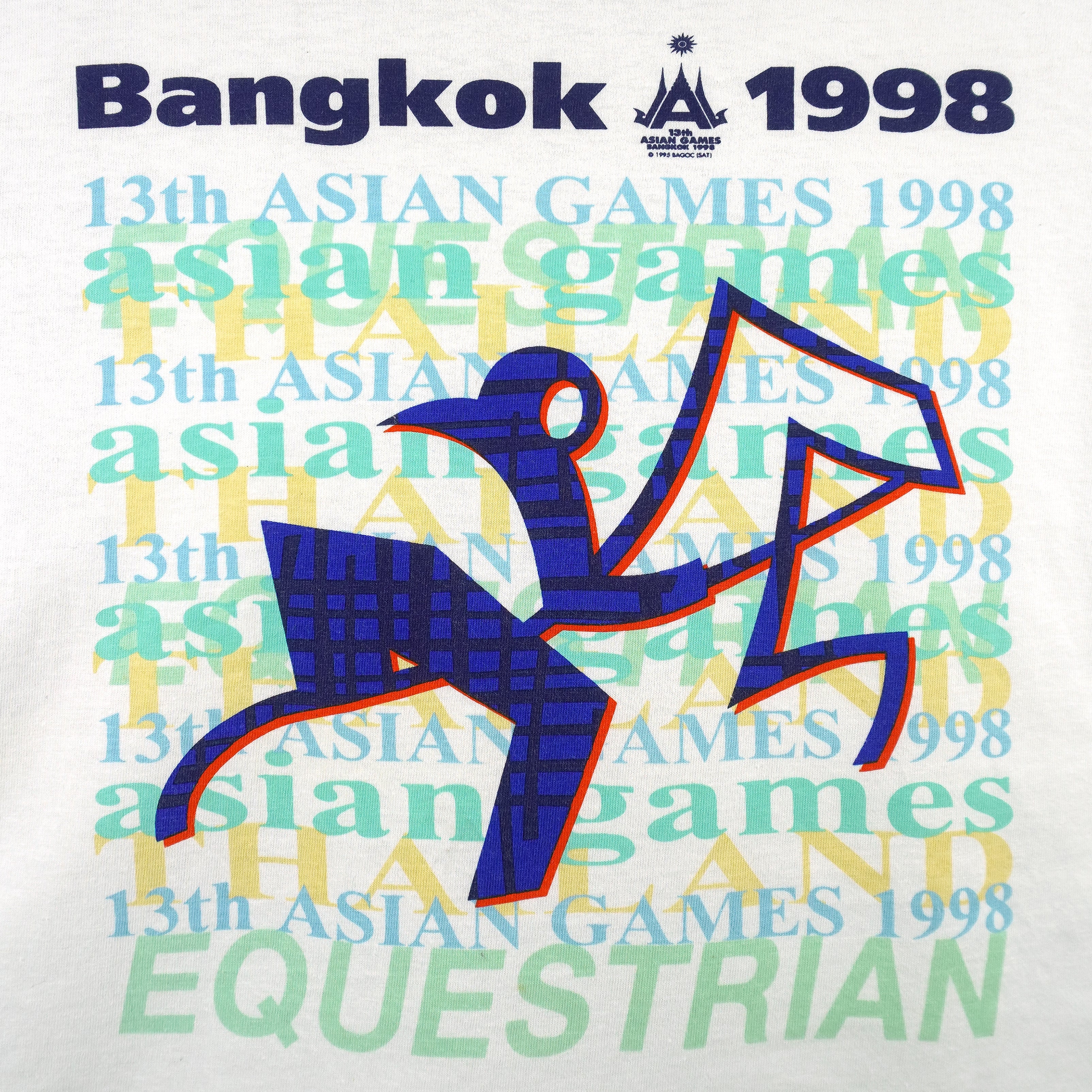 Vintage - 13th Asian Games Equestrian Bangkok T-Shirt 1998 X-Large Vintage Retro