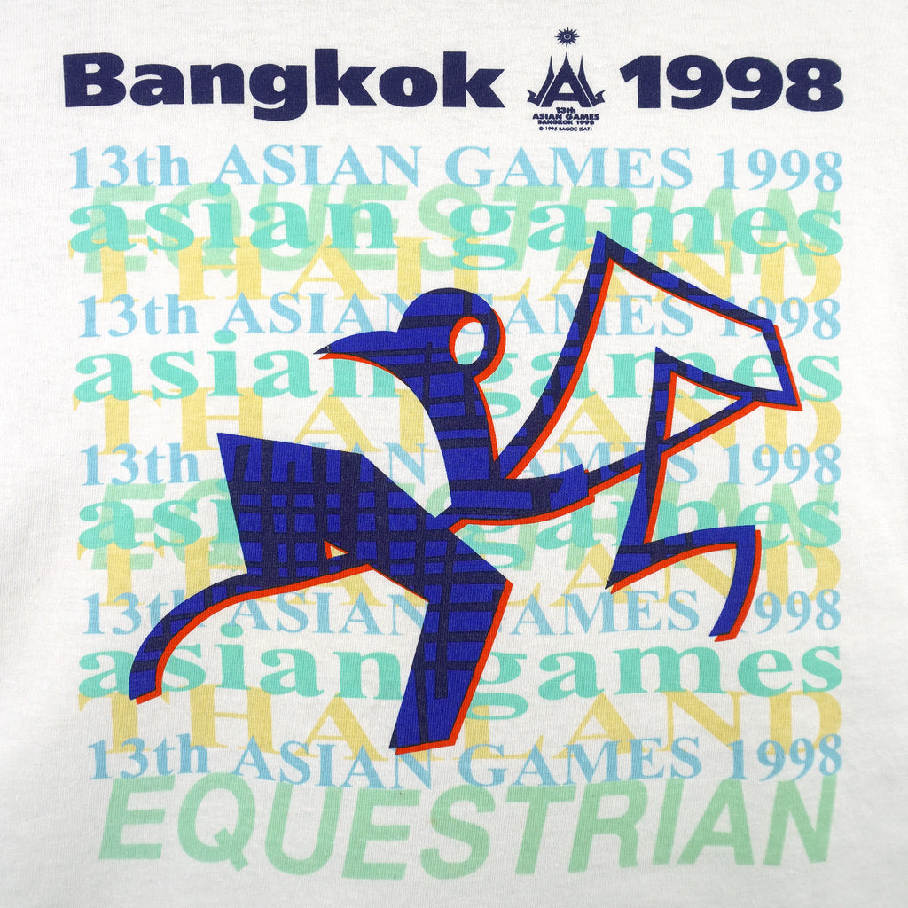 Vintage - 13th Asian Games Equestrian Bangkok T-Shirt 1998 X-Large Vintage Retro