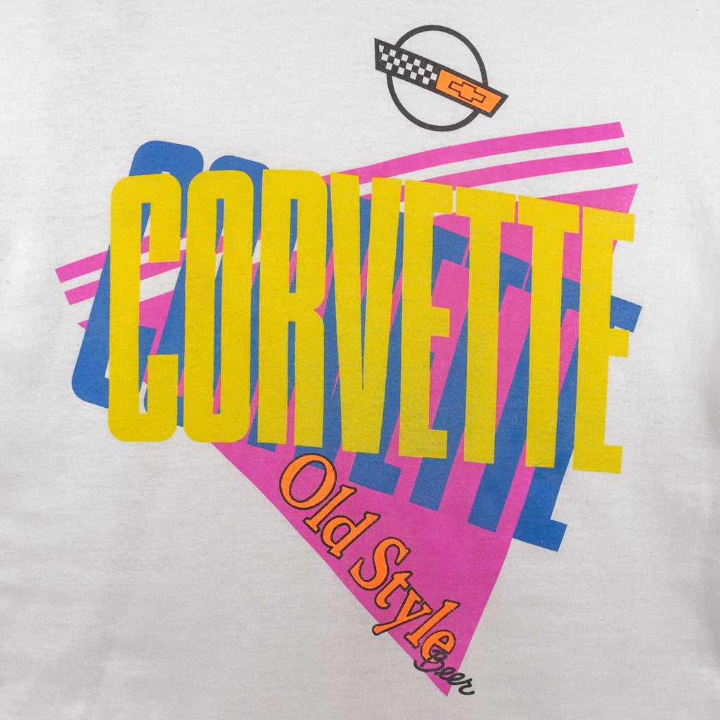 Vintage (Selec-t) - Corvette Old Style Beer T-Shirt 1980s Large Vintage Retro