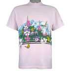 Vintage (Habitat) - Hummingbird & Floral Mountain T-Shirt 1991 Medium Vintage Retro