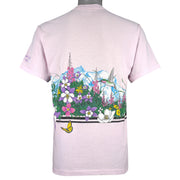 Vintage (Habitat) - Hummingbird & Floral Mountain T-Shirt 1991 Medium Vintage Retro