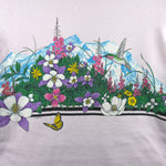 Vintage (Habitat) - Hummingbird & Floral Mountain T-Shirt 1991 Medium Vintage Retro