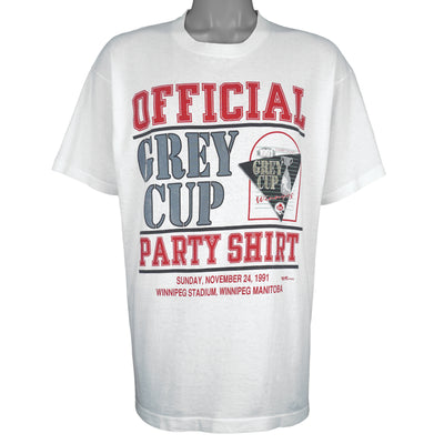 CFL - Grey Cup Official Party Shirt Winnipeg Stadium T-Shirt 1991 X-Large