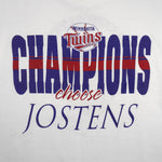 MLB (Jostens) - Minnesota Twins, World Series Champions T-Shirt 1991 X-Large Vintage Retro Baseball