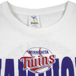 MLB (Jostens) - Minnesota Twins, World Series Champions T-Shirt 1991 X-Large Vintage Retro Baseball