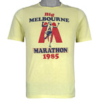 Vintage (T-shirt Graphic) - Big Melbourne Marathon Single Stitch T-Shirt 1985 Small