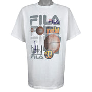 FILA - Grant Hill Basketball #33 T-Shirt 1990s Large Vintage Retro