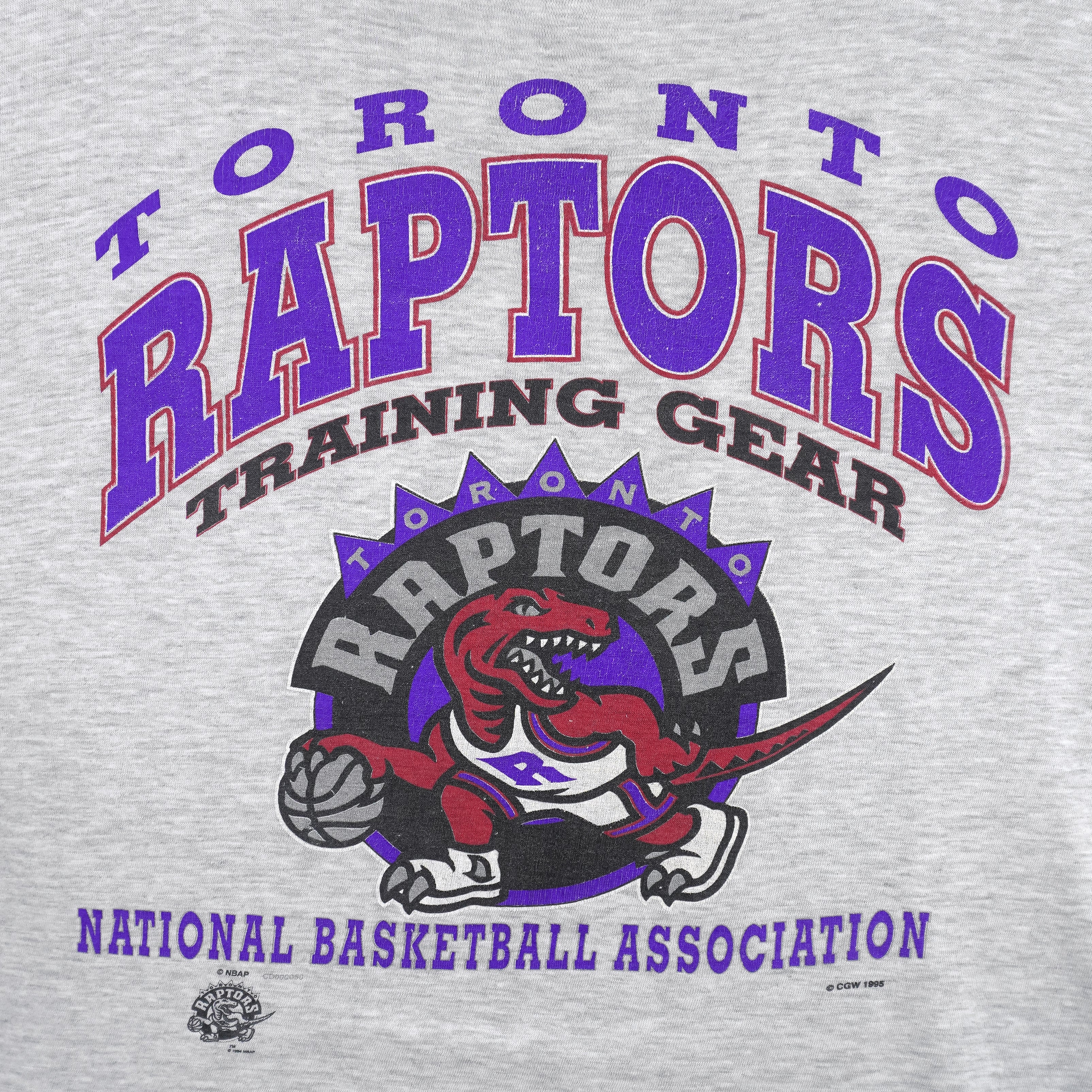 NBA (My Favorite team) - Toronto Raptors Training Gear T-Shirt 1995 Large Vintage Retro Basketball