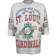 MLB (Long Gone) - St. Louis Cardinals, World Series Champs T-Shirt 1992 Large Vintage Retro Baseball