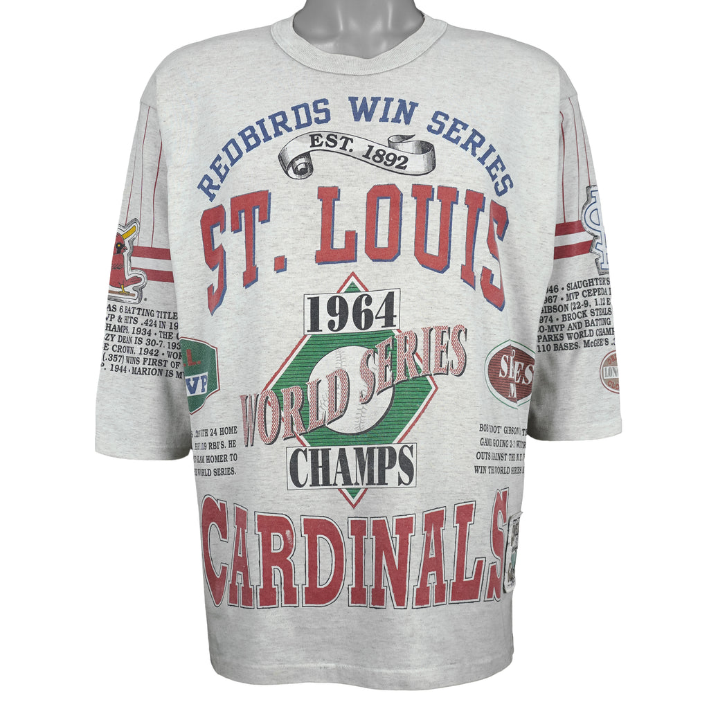 MLB (Long Gone) - St. Louis Cardinals, World Series Champs T-Shirt 1992 Large Vintage Retro Baseball