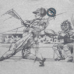 MLB (Majestic) - Florida Marlins, Batter Mid-Swing Sketch T-Shirt 1990s X-Large Vintage Retro Baseball