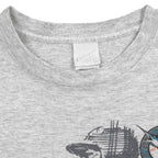 MLB (Majestic) - Florida Marlins, Batter Mid-Swing Sketch T-Shirt 1990s X-Large Vintage Retro Baseball