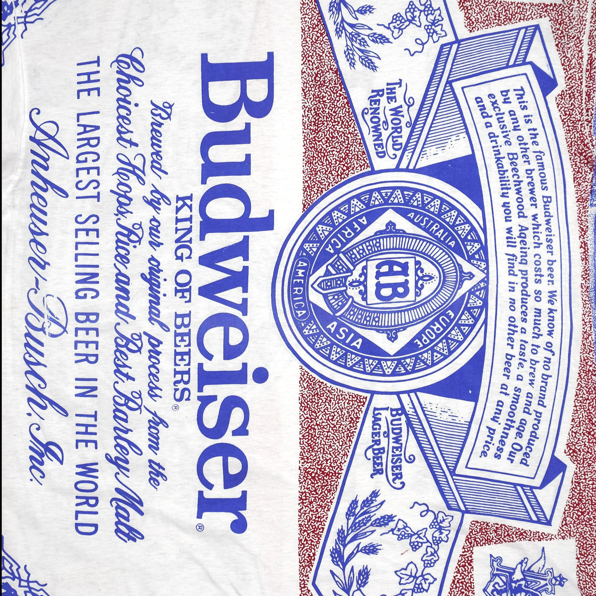 Budweiser (Pro Ace) - Budweiser King of Beers All-Over Print T-Shirt 1990s Large Vintage Retro