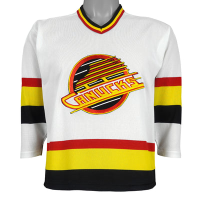 NHL (CCM) - Vancouver Canucks Embroidered Hockey Jersey 1990s Medium