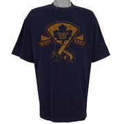 NHL (Softwear) - Toronto Maple Leafs Gloves T-Shirt 1994 X-Large Vintage Retro Baseball