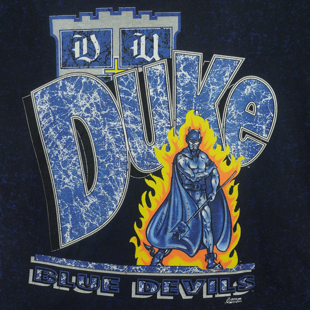 NCAA (Printees) - Duke Blue Devils Big Logo T-Shirt 1990s X-Large Vintage Retro