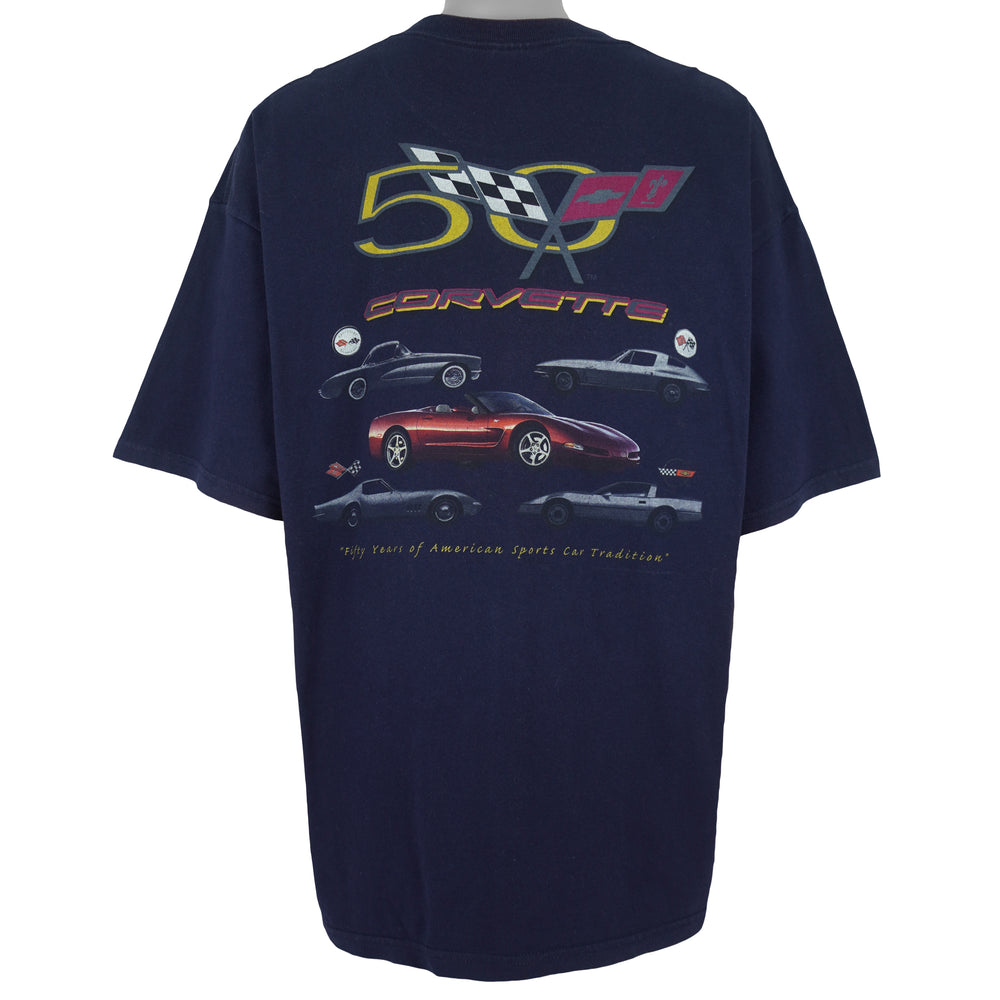 Vintage (Gildan) - Chevrolet Corvette, 50th Anniversary T-Shirt 1990s XX-Large Vintage Retro