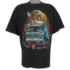Vintage - Buffalo and Mercedes Benz Truck k T-Shirt 1990s X-Large Vintage Retro