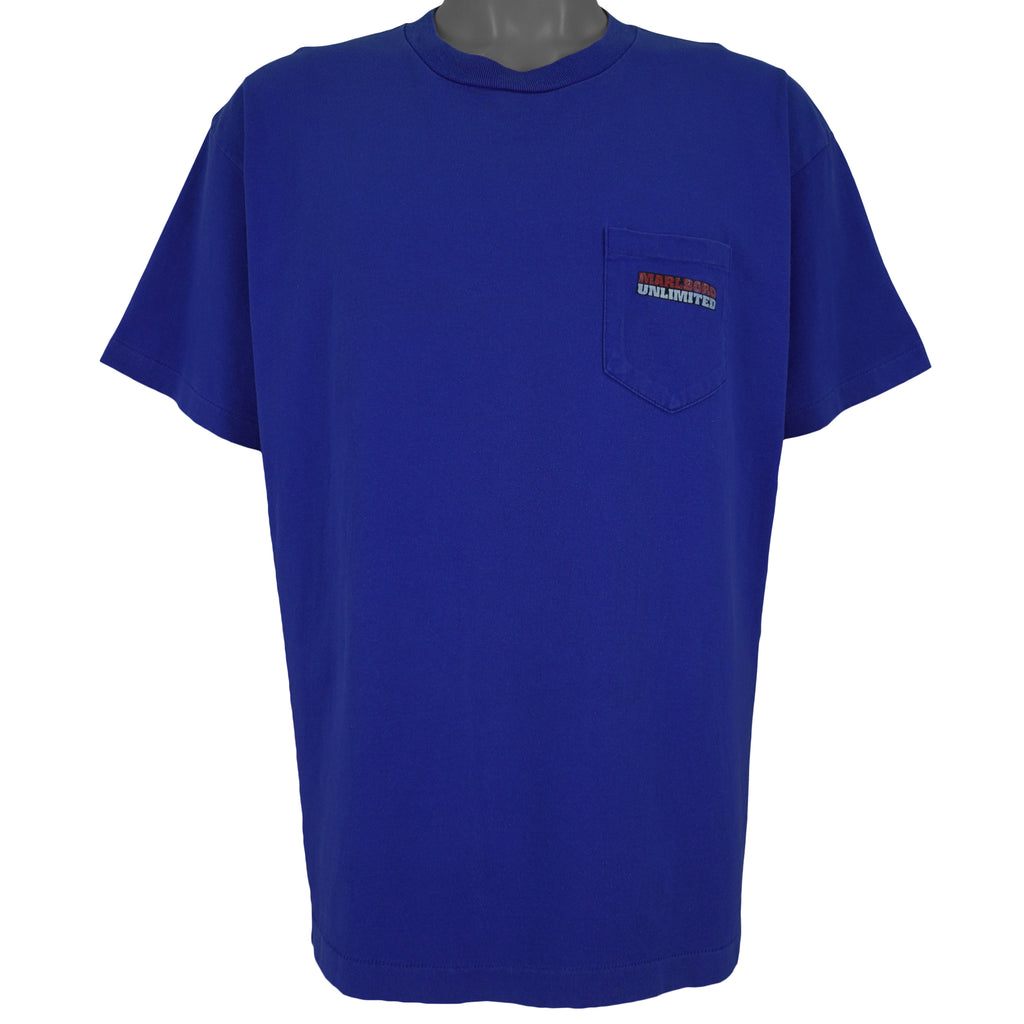 Vintage (Marlboro) - Blue Howling Coyote Unlimited T-Shirt 1990s X-Large Vintage Retro