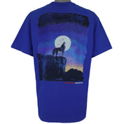Vintage (Marlboro) - Blue Howling Coyote Unlimited T-Shirt 1990s X-Large Vintage Retro