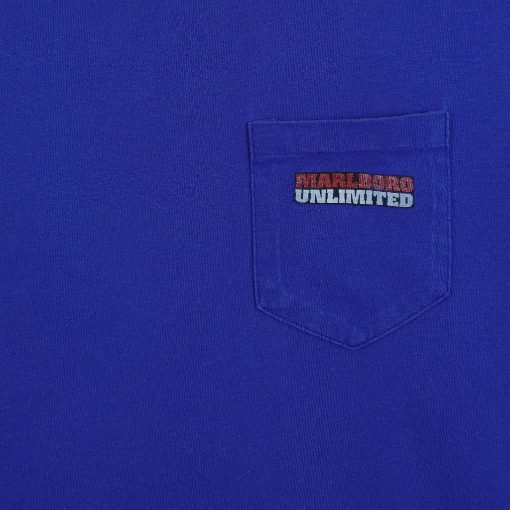 Vintage (Marlboro) - Blue Howling Coyote Unlimited T-Shirt 1990s X-Large Vintage Retro