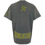 MLB (Genuine) - Oakland Athletics, We Play Hard Ball Spell-Out T-Shirt 1990s X-Large Vintage Retro Baseball